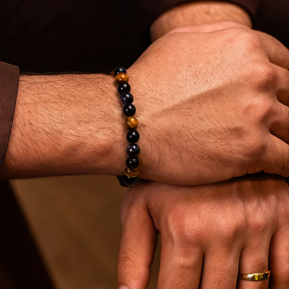 Triple Protection Bracelet | Grounding, Courage & Shielding (Govt. Lab Certified)