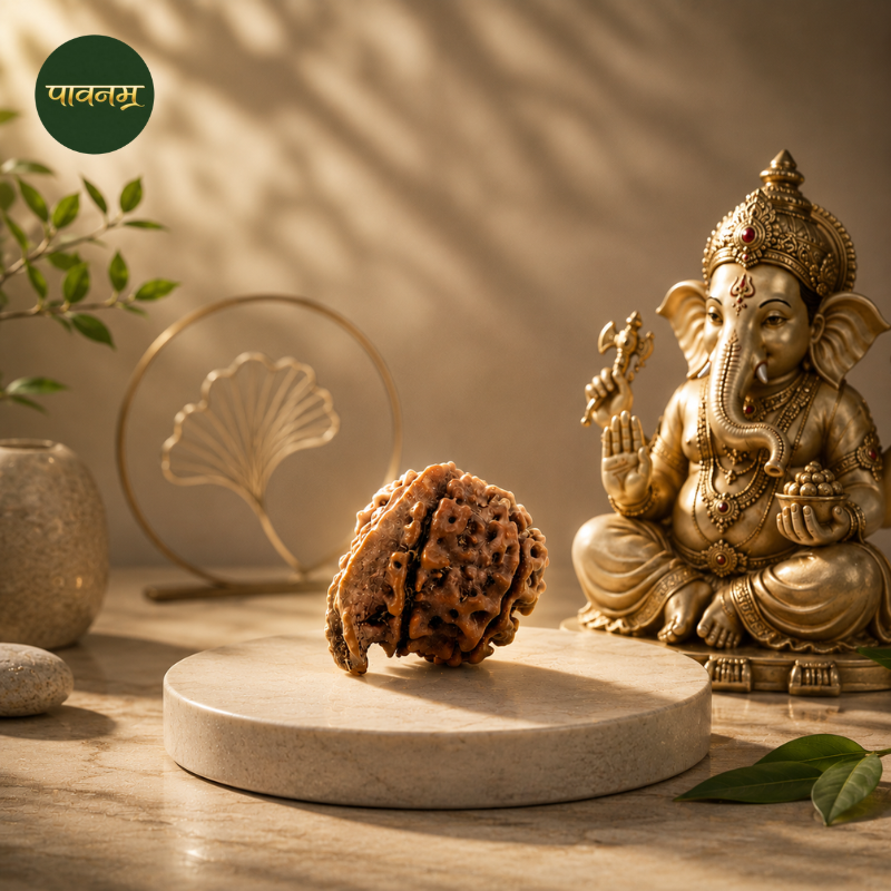 Pavanam Ganesh Mukhi Nepali Rudraksha – Vighnaharta | Success & Obstacle Removal Bead