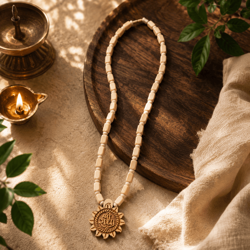 Pavanam Shri Radha Pendant Tulsi Mala - Image 2